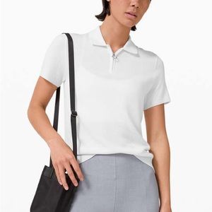 lululemon City Calm Short Sleeve White Sweater